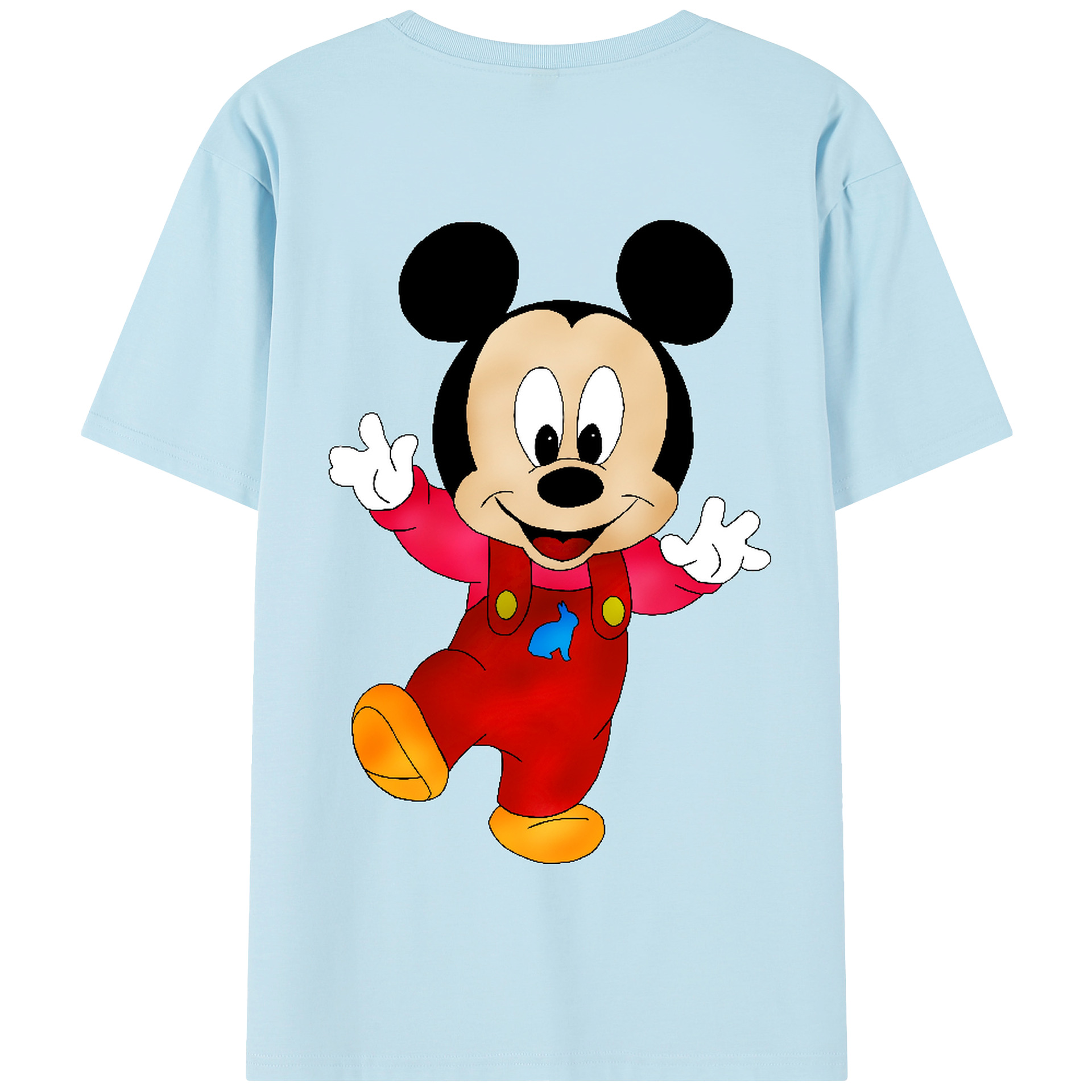 （画像用） ミッキーマウス Mickey Mouse 綿100％半袖Tシャツ（背面プリント）
